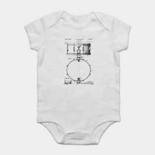 Snare Drum 1939 Vintage Patent Print Baby Bodysuit